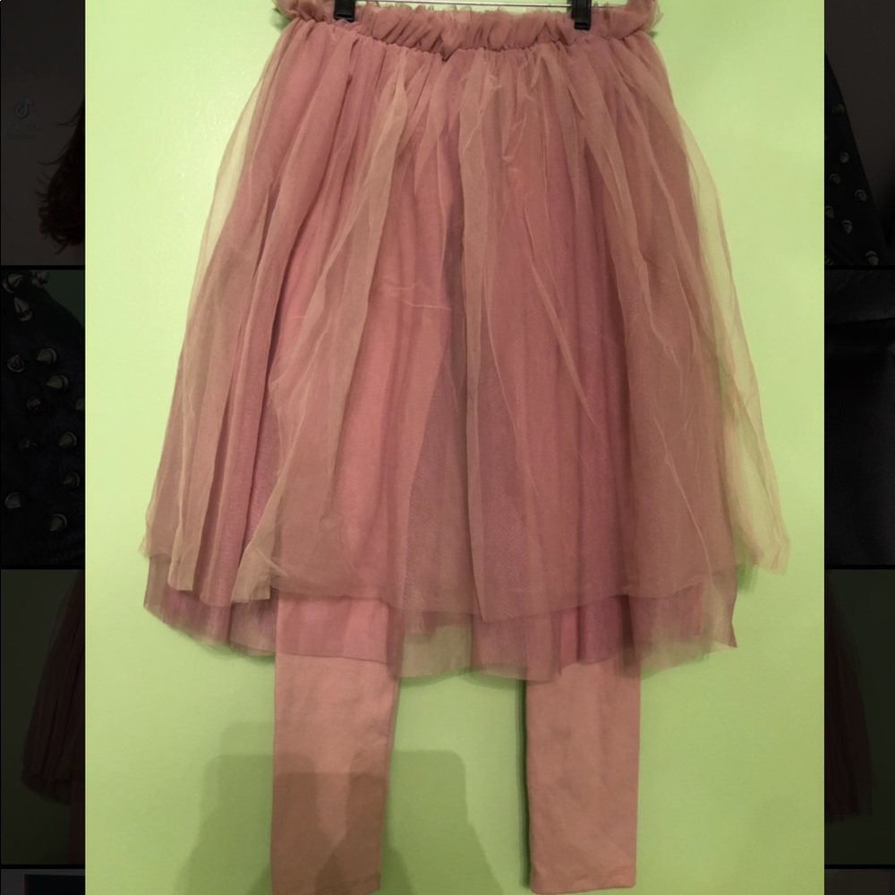 Zara Girls Tulle Skirt with Leggings